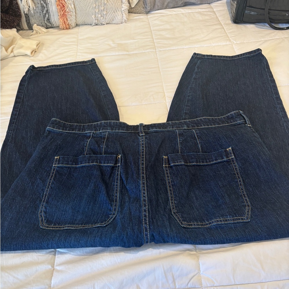 Anthropologie Dark Blue Relaxed Jeans - Picture 2 of 6